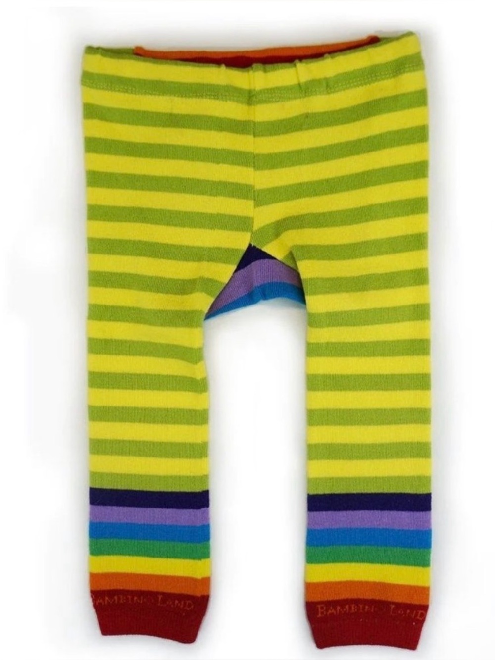 12 months -2T Green Rainbow Leggings by Bambino Land